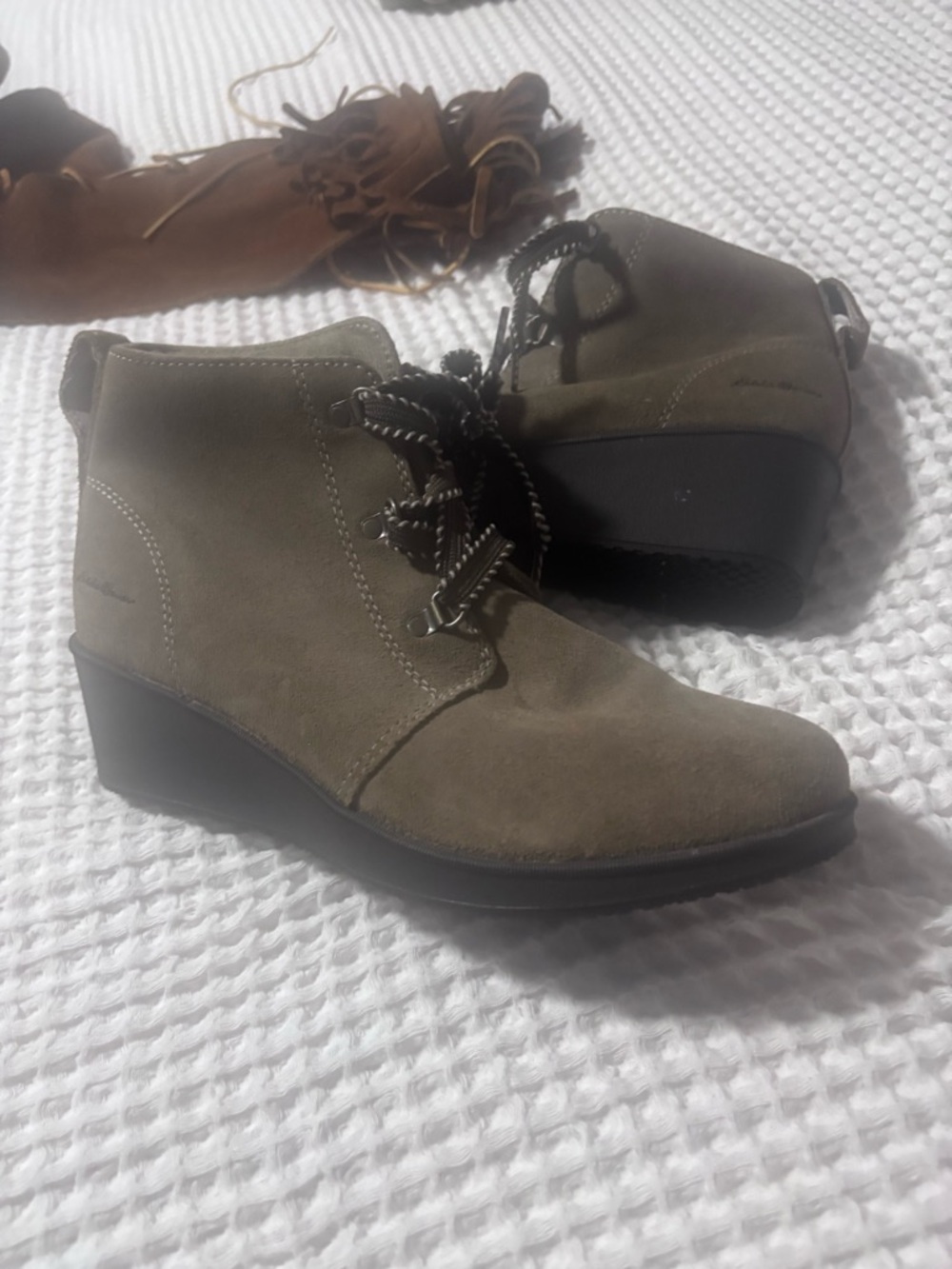 Eddie bauer wedge  Ankle Boots  Suede - - Picture 4 of 8